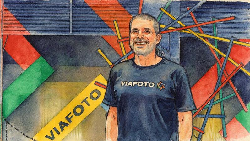 David Feffer, presidente do conselho da Suzano, inaugura o ViaFoto (Foto: Reprodução)