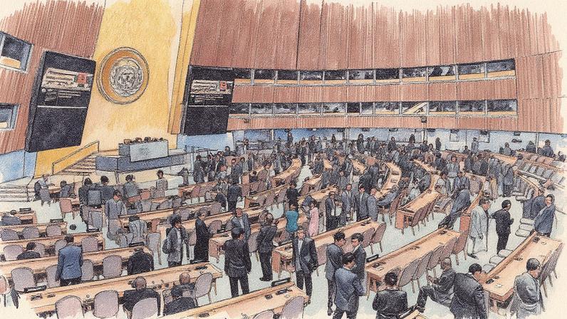 Delegados dos países-membros da ONU participam de sessão de Debates Gerais na Assembleia Geral (Foto: Reprodução)