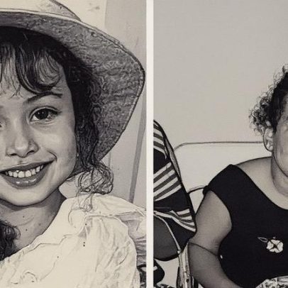 Jovem ironiza comparação de fotos de infância com a irmã em redes sociais