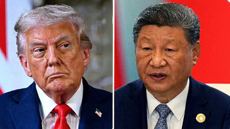 Montagem com os presidentes dos EUA, Donald Trump, e da China, Xi Jinping (Foto: Reprodução)