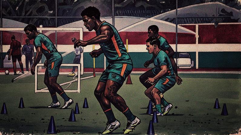 John Kennedy em campo durante treino sob o comando de Renato Gaúcho (Foto: Reprodução)