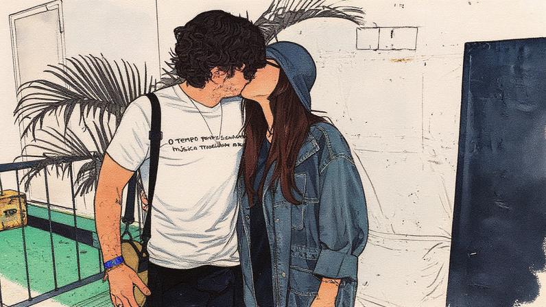 Caio Paduan e Camila Machado posam para foto juntos (Foto: Reprodução)