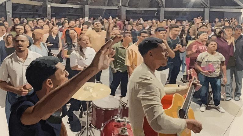 Universitários em adoração ao Senhor na UFPA - Foto: Reprodução/Instagram/Lucas Teodoro