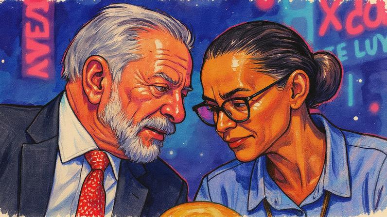 Presidente Lula e Marina Silva posam no Palácio do Planalto (Foto: Reprodução)