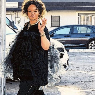 Rihanna exibe estilo com tutu de maternidade durante gravidez