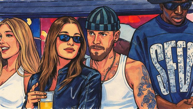 Justin Bieber e Hailey Bieber aparecem em fotos demonstrando afeto após o anúncio do cantor como headliner do Coachella 2026 (Foto: Reprodução)