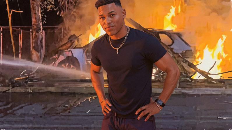 Acidente de trânsito nos EUA com veículos danificados (Foto: Reprodução)