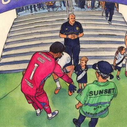 Filho de Vegetti ignora Rossi e viraliza em vídeo no Maracanã