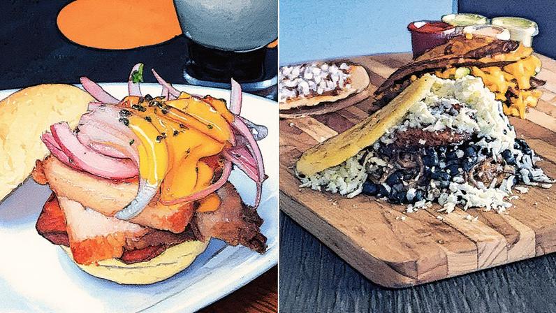 Pan con chicharrón e arepas reina pepiada são os pratos que competem na final do Mundial de Desayunos (Foto: Reprodução)