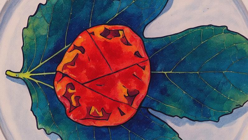 Prato com tomate rosa, folha de higuera e atum vermelho, servido no Mesón Sabor Andaluz (Foto: Reprodução)