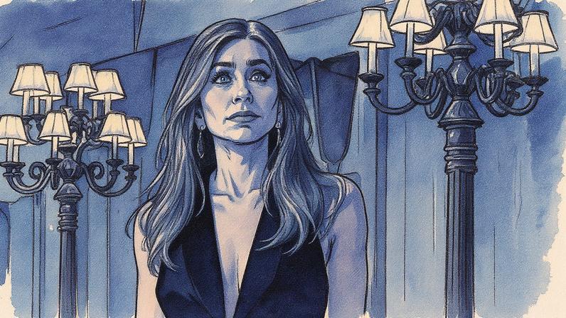 Jennifer Aniston em cena da quarta temporada de 'The Morning Show', da Apple TV+ (Foto: Reprodução)