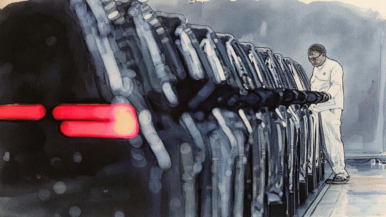 Visitantes conferem o estande do grupo automobilístico alemão Volkswagen na abertura da feira IAA MOBILITY 2025 em Munique, Alemanha (Foto: Reprodução)