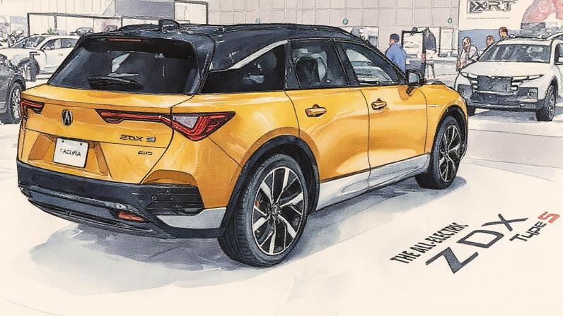 Acura ZDX totalmente elétrico em exibição durante o Salão do Automóvel de Los Angeles de 2023 no Centro de Convenções de Los Angeles (Foto: Reprodução)