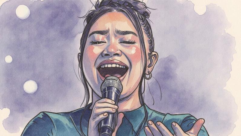 Cantora realiza performance da música "Golden Hour" em um palco (Foto: Reprodução)