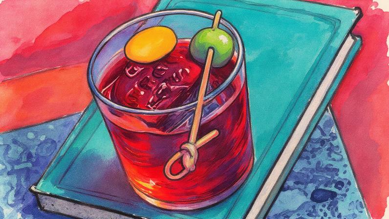 Negroni servido em um copo no Locale, em São Paulo (Foto: Reprodução)