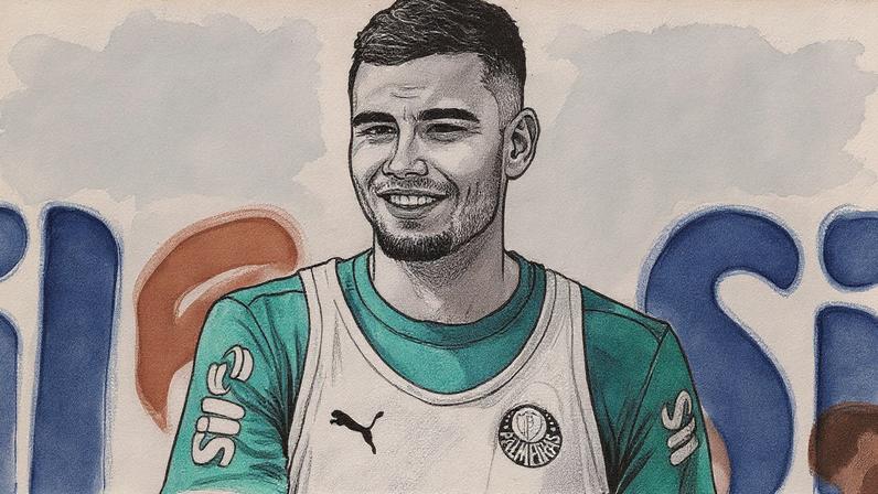 Andreas Pereira durante treino do Palmeiras na Academia de Futebol (Foto: Reprodução)
