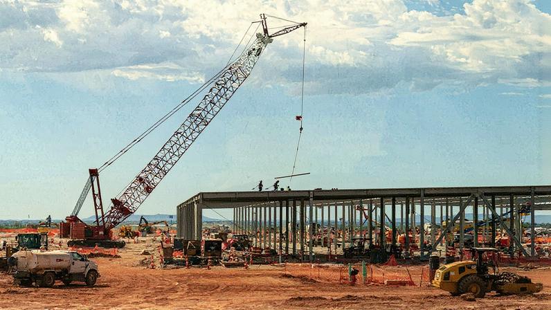Construção do data center de IA Stargate em Abilene, Texas, em 23 de setembro (Foto: Reprodução)