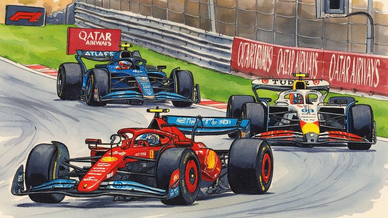 Carlos Sainz e Liam Lawson competem no GP da Holanda 2025 (Foto: Reprodução)