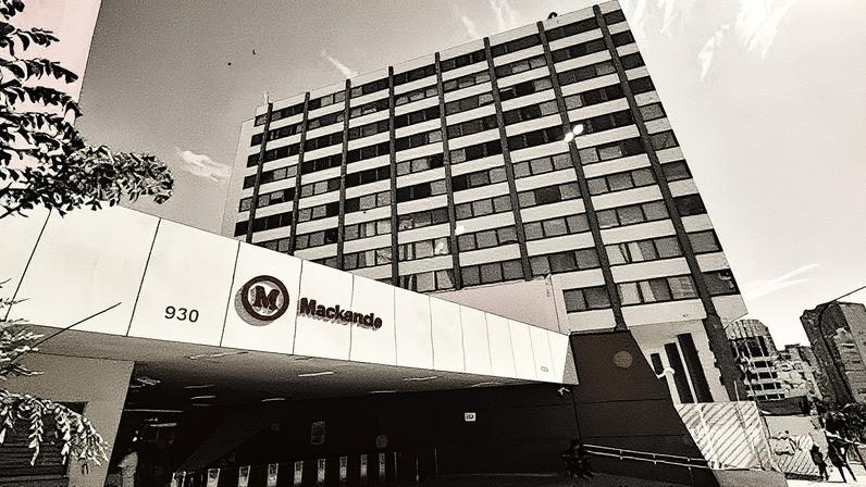 Fachada do prédio do Mackenzie na Consolação, em São Paulo