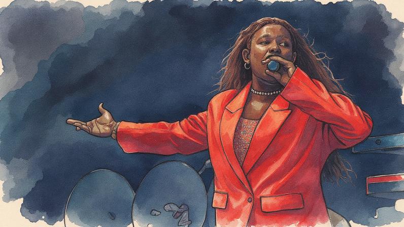 Cantora Liniker se apresenta em show no The Town (Foto: Reprodução)