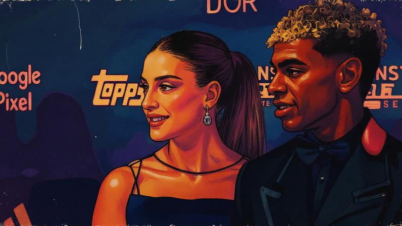 Alexia Putellas e Lamine Yamal chegam à 69ª edição da cerimônia de entrega do Balão de Ouro em Paris (Foto: Reprodução)