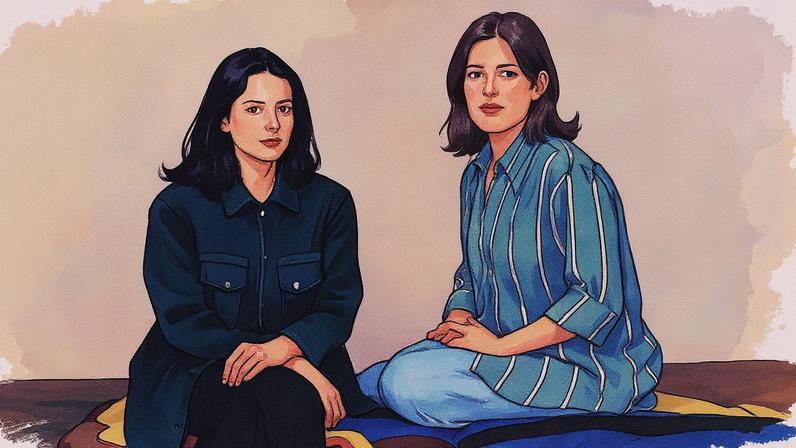 Hannah Hoffman e Bridget Donahue posam para a foto (Foto: Reprodução)