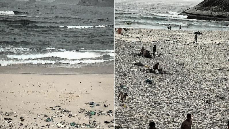 Pedro Scooby denuncia sujeira nas areias das praias (Foto: Reprodução)