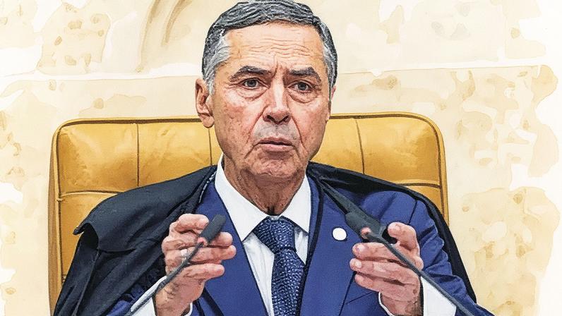 Presidente do STF, Luís Roberto Barroso, em evento oficial (Foto: Reprodução)