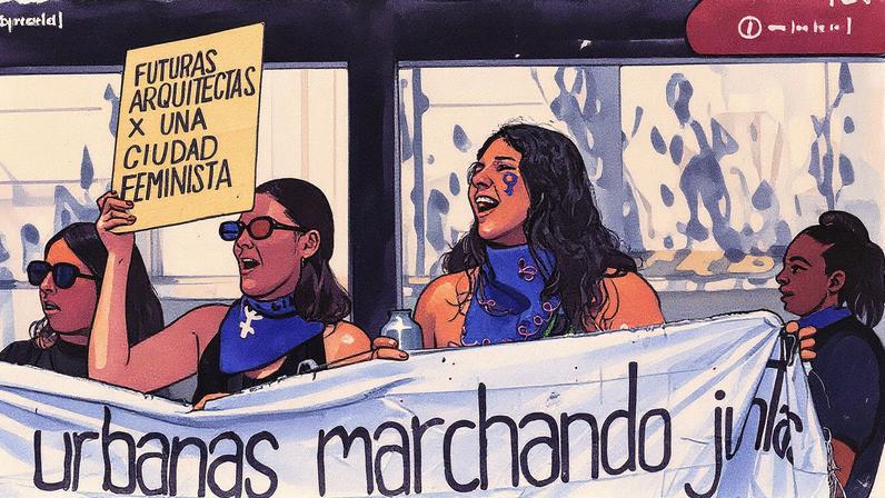 Marcha pelo Dia Internacional da Mulher em Santiago, Chile, no dia 8 de março de 2025 (Foto: Reprodução)