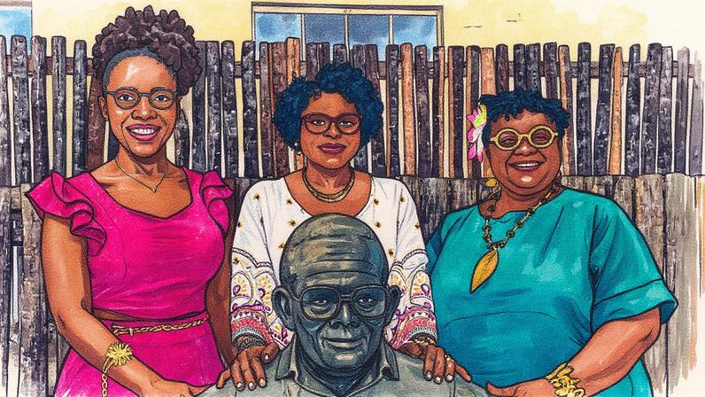 Professoras Piedade Videira, Verônica dos Tambores e Laura do Marabaixo, compositoras de um samba vencedor da disputa da Mangueira no Amapá (Foto: Reprodução)