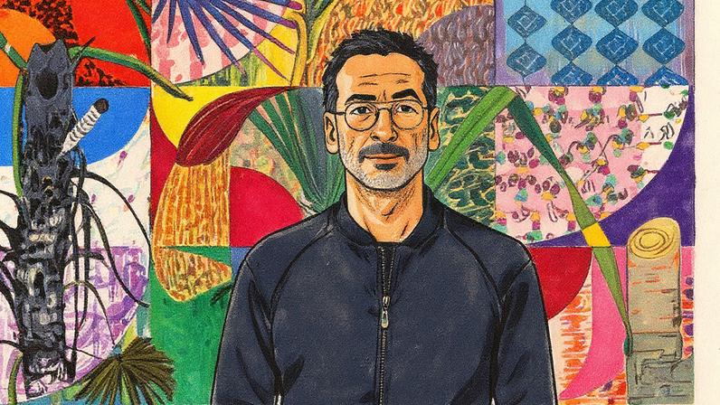 Obra "É proibido pisar na grama. O jeito é deitar e rolar" de Luiz Zerbini na Mostra 3M de Arte em São Paulo (Foto: Reprodução)