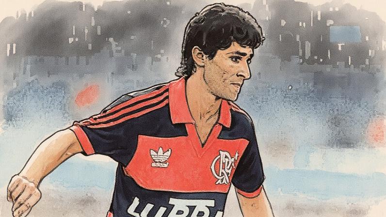 Jorge de Amorim Campos, conhecido como Jorginho, em ação pelo Flamengo (Foto: Reprodução)