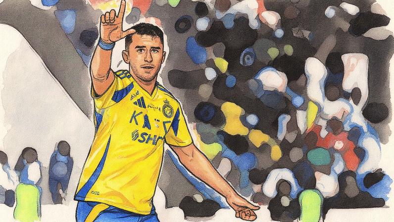 Jogador Aymeric Laporte veste a camisa do Al Nassr em campo (Foto: Reprodução)