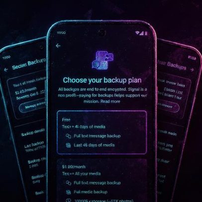 Signal lança recurso pago com mídia criptografada e backup de mensagens