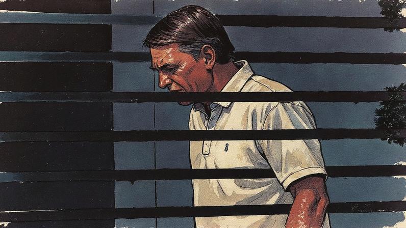 Jair Bolsonaro em prisão domiciliar (Foto: Reprodução)