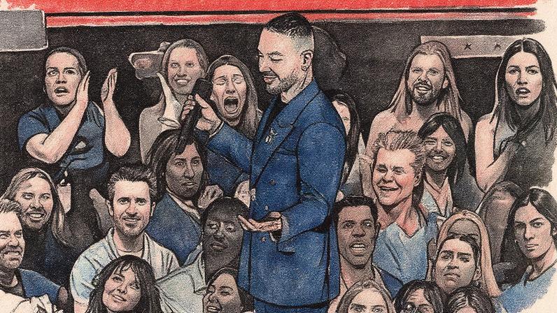 J Balvin se apresenta no MTV Video Music Awards na UBS Arena em Elmont, Nova York (Foto: Reprodução)