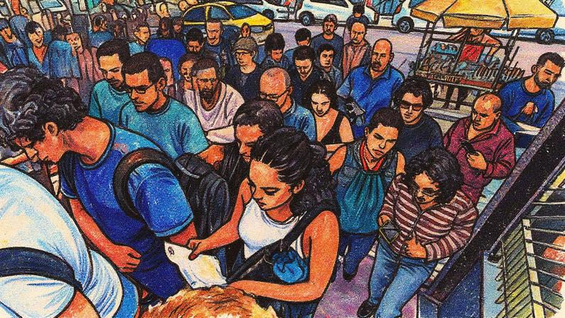 Centenas de candidatos fazem prova do CNU na Unisuam, em Bonsucesso, no dia 18 de agosto (Foto: Reprodução)