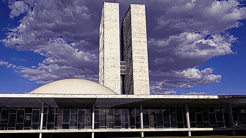 Fachada do Congresso Nacional com suas características arquitetônicas visíveis (Foto: Reprodução)