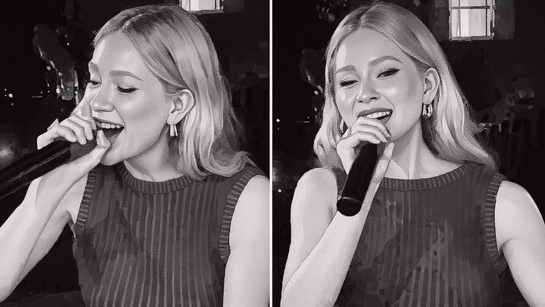 Marina Ruy Barbosa canta em um karaokê (Foto: Reprodução)