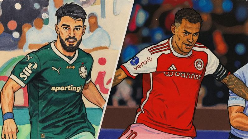 Flaco López e Alan Patrick estão em campo, prontos para decidir a partida (Foto: Reprodução)