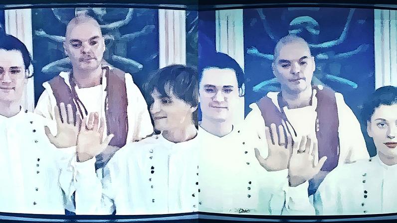 Imagem mostra uma cena de um filme com alterações visuais, após capturas de tela da versão original terem circulado online (Foto: Reprodução)