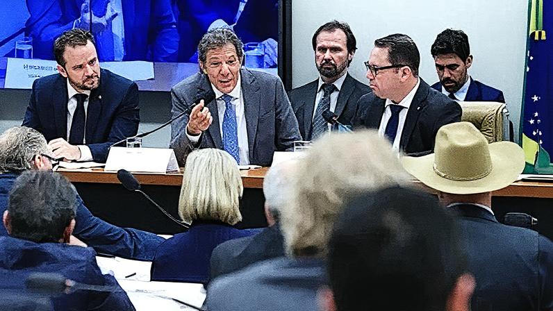 Ministro da Fazenda, Fernando Haddad, em audiência na Câmara dos Deputados (Foto: Reprodução)