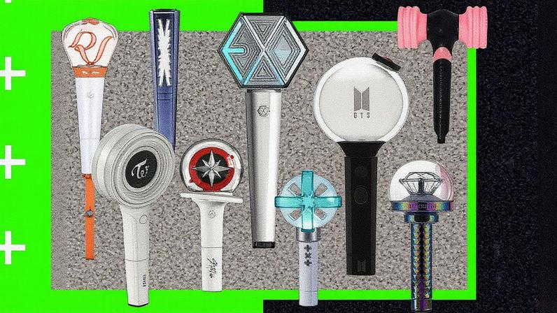 Bastões de luz se tornaram um acessório importante no mundo do K-pop, disponíveis para compra na Amazon (Foto: Reprodução)