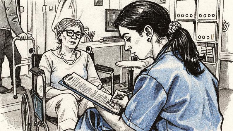 Enfermeira cuida de uma paciente em um ambiente hospitalar (Foto: Reprodução)