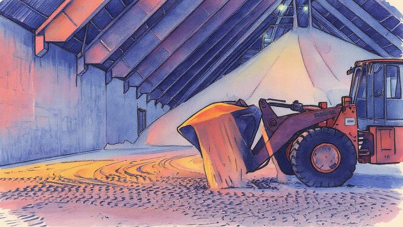 Armazém de soja em Rosário, na Argentina, com destaque para a isenção do imposto de exportação (Foto: Reprodução)