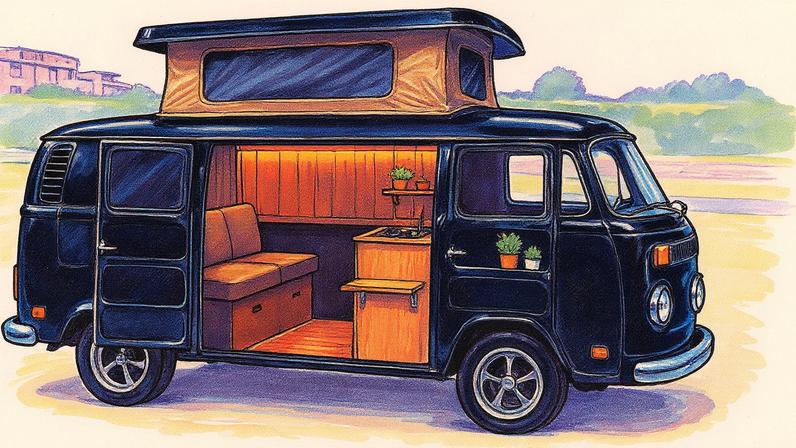 Nathália Custódio e Murillo Átilla apresentam sua empresa que transforma veículos utilitários em casas sobre rodas (Foto: Reprodução)