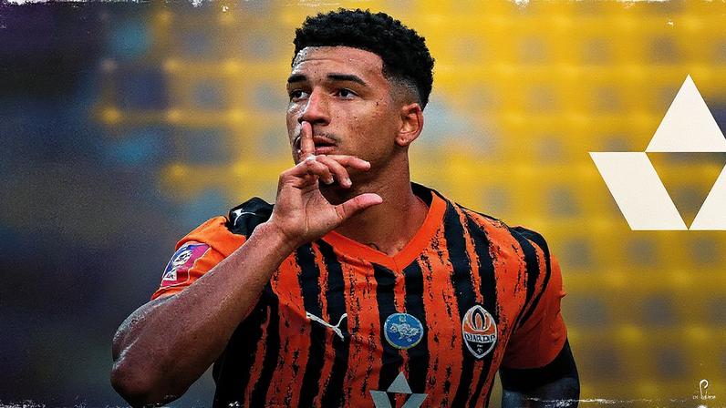 Torcedores do Shakhtar Donetsk elegem Kauã Elias como jogador do mês da equipe (Foto: Reprodução)