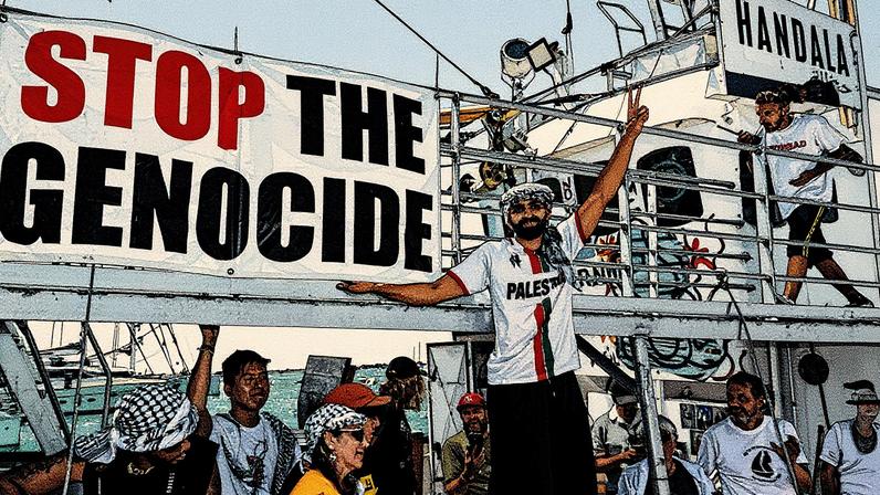 ONU pede fim de ataques contra barco que leva ajuda humanitária a Gaza com ativista brasileiro e Greta Thunberg (Foto: Reprodução)