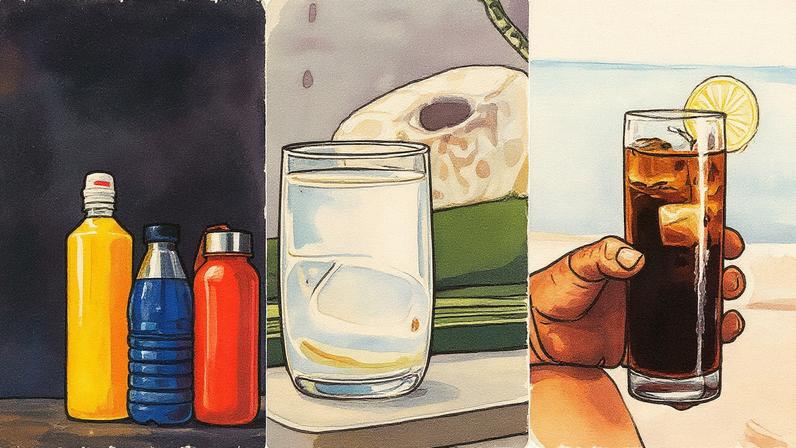 Comparação entre isotônicos, água de coco e refrigerante em relação ao teor de sódio (Foto: Reprodução)