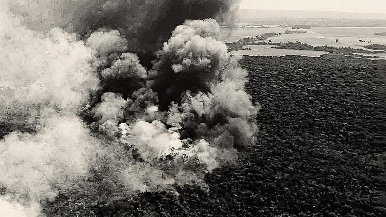 Foco de incêndio no Leste Cristalino, em Mato Grosso, em 2024 (Foto: Reprodução)